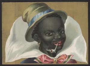 Portrait of a Black Man Smoking a Pipe by American School